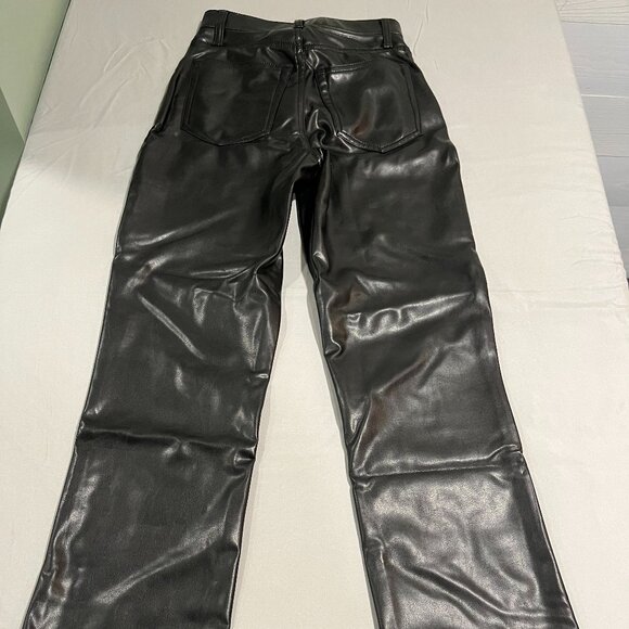 Abercrombie & Fitch Black Faux Leather Pants Size 00 - Picture 6 of 6
